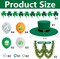 19 Pcs St. Patrick’s Day Parade Car Decoration Kit – Giant Hat, Shamrock Banner & Balloons – St. Patricks Party Supplies